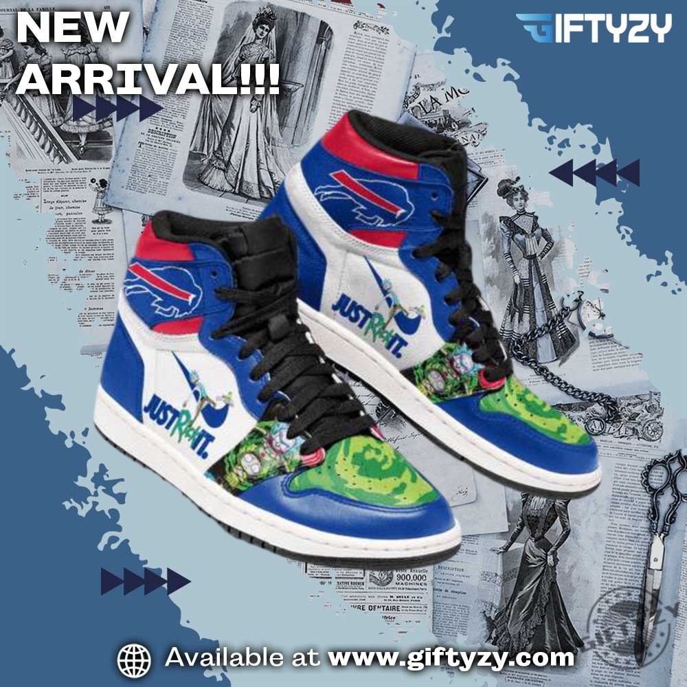 Shoes for fan NFL and NBA 11 Buffalo Bills Nfl X Rick And Morty Jd1 Boot Sneakers Shoes