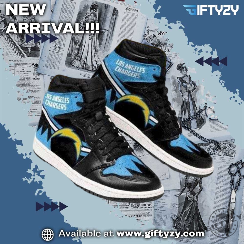 Shoes for fan NFL and NBA 18 Nfl Los Angeles Chargers Jd1 Boot Sneakers Shoes