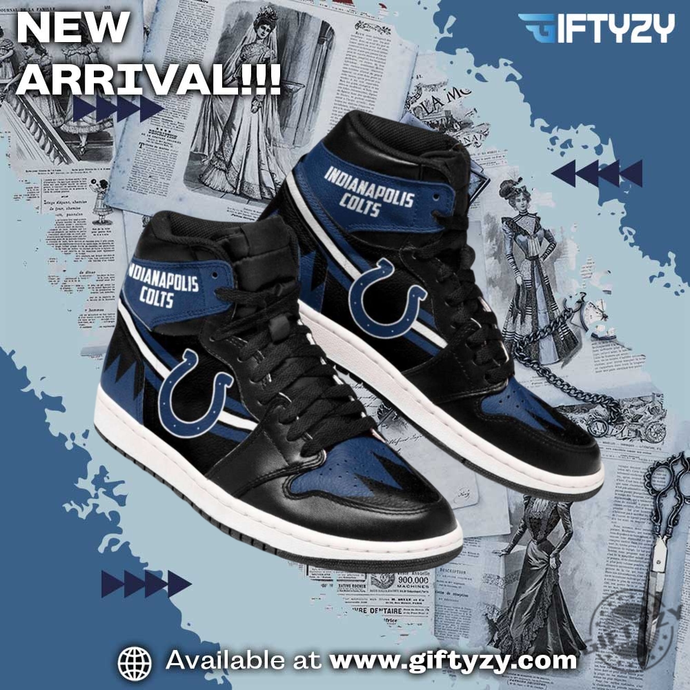 Shoes for fan NFL and NBA 19 Nfl Indianapolis Colts Black Navy Jd1 Boot Sneakers Shoes
