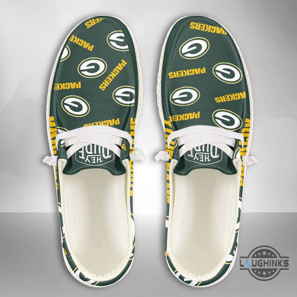 Personalized Green Bay Packers Hey Dude 3D Canvas Loafer Shoes 10 Personalized Green Bay Packers Hey Dude 3D Canvas Loafer Shoes