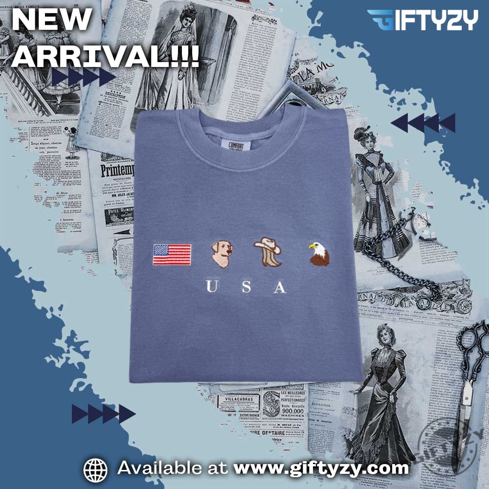 Stars Stripes And Equal Rights Shirt 22 Usa Icons 4Th Of July Outfit American Flag Embroidered Shirt Memorial Day Gift