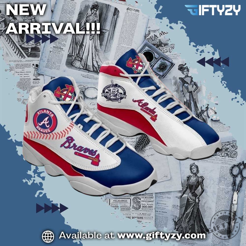 Air Jodan J13 Sneaker Shoes For Everyone 3 Mlb Atlanta Braves Sneakers Baseball Team Jordan 13 Shoes