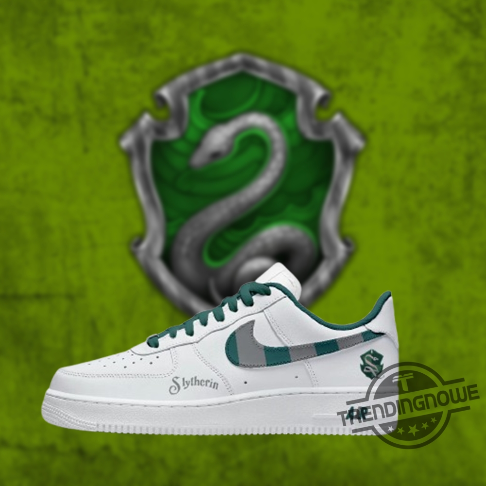 "Shop 2025 Florida Panthers Champions Jerseys & Custom Air Force 1s" 14 Harry Potter Slytherin White Nike Air Force 1 Sneakers
