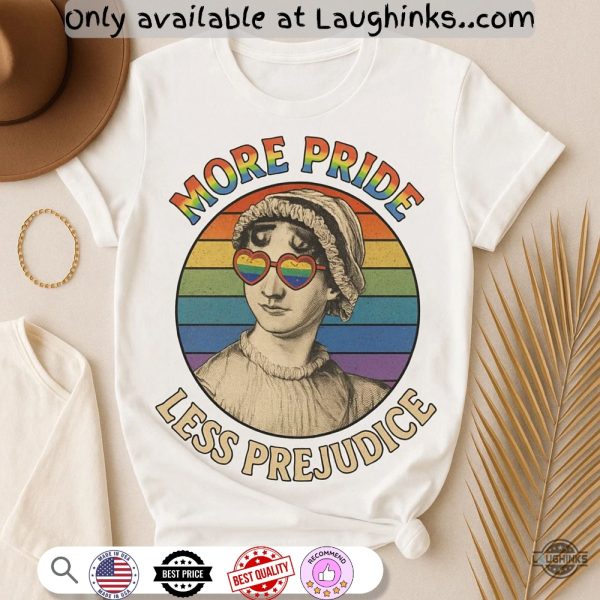 more pride less prejudice lgbtq shirt