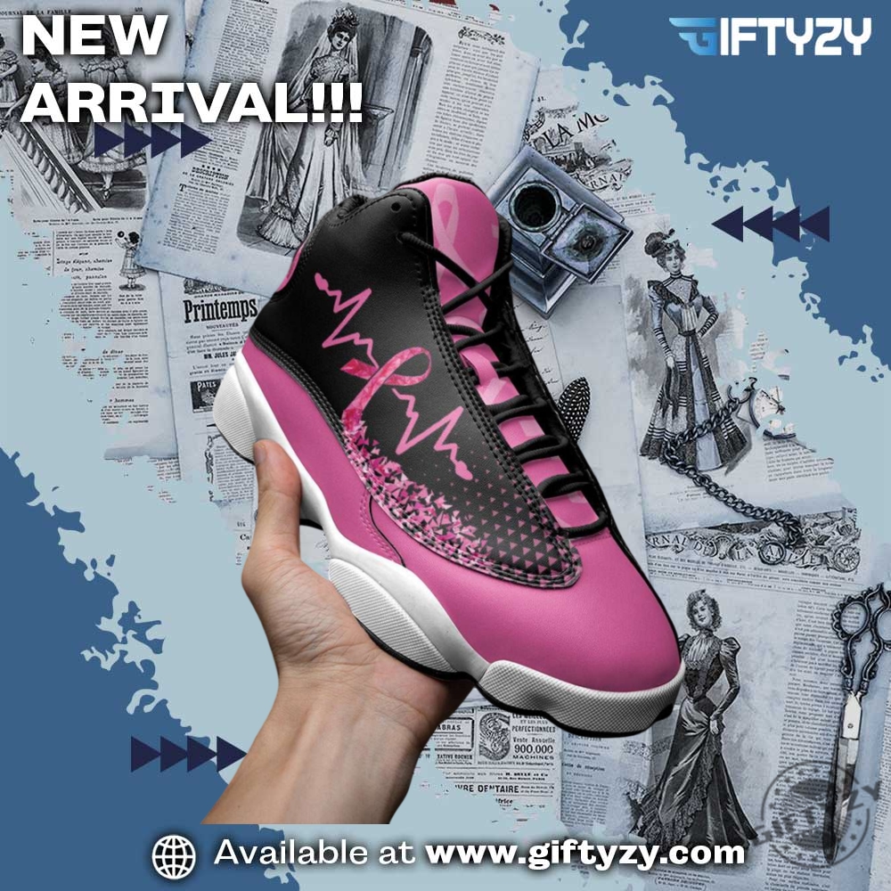 Breast Cancer Awareness Pink Ribbon Heartbeat Air Jordan Jd13 Unisex Shoes 4 Breast Cancer Awareness Pink Ribbon Heartbeat Air Jordan JD13 Unisex Shoes