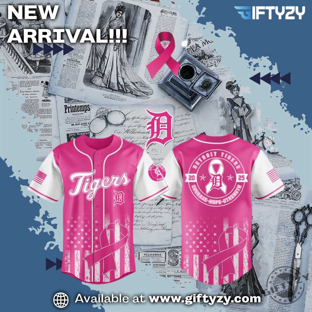 Mlb Detroit Tigers Pink Out The Park Baseball Jersey 1 MLB Detroit Tigers Pink Out The Park Baseball Jersey