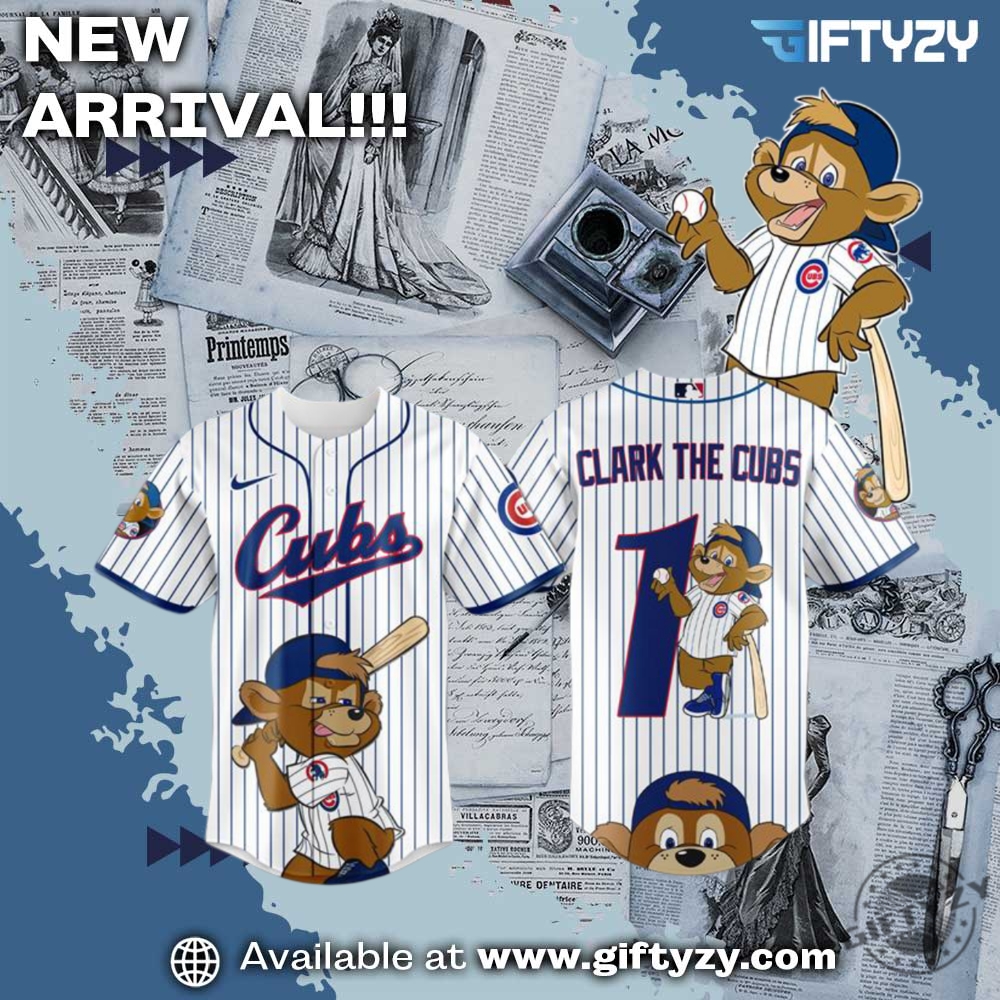 Indiana Fever Sophie Cunningham jersey, MLB team jersey for fan 17 Cartoon Anime Chicago Cubs Clark The Cub Baseball Jersey
