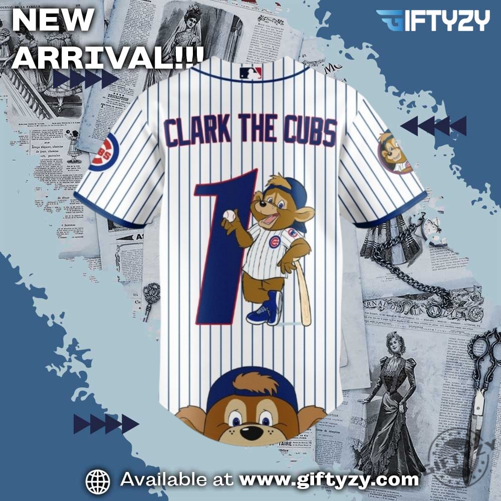 Cartoon Anime Chicago Cubs Clark The Cub Baseball Jersey 5 Cartoon Anime Chicago Cubs “Clark the Cub” Baseball Jersey