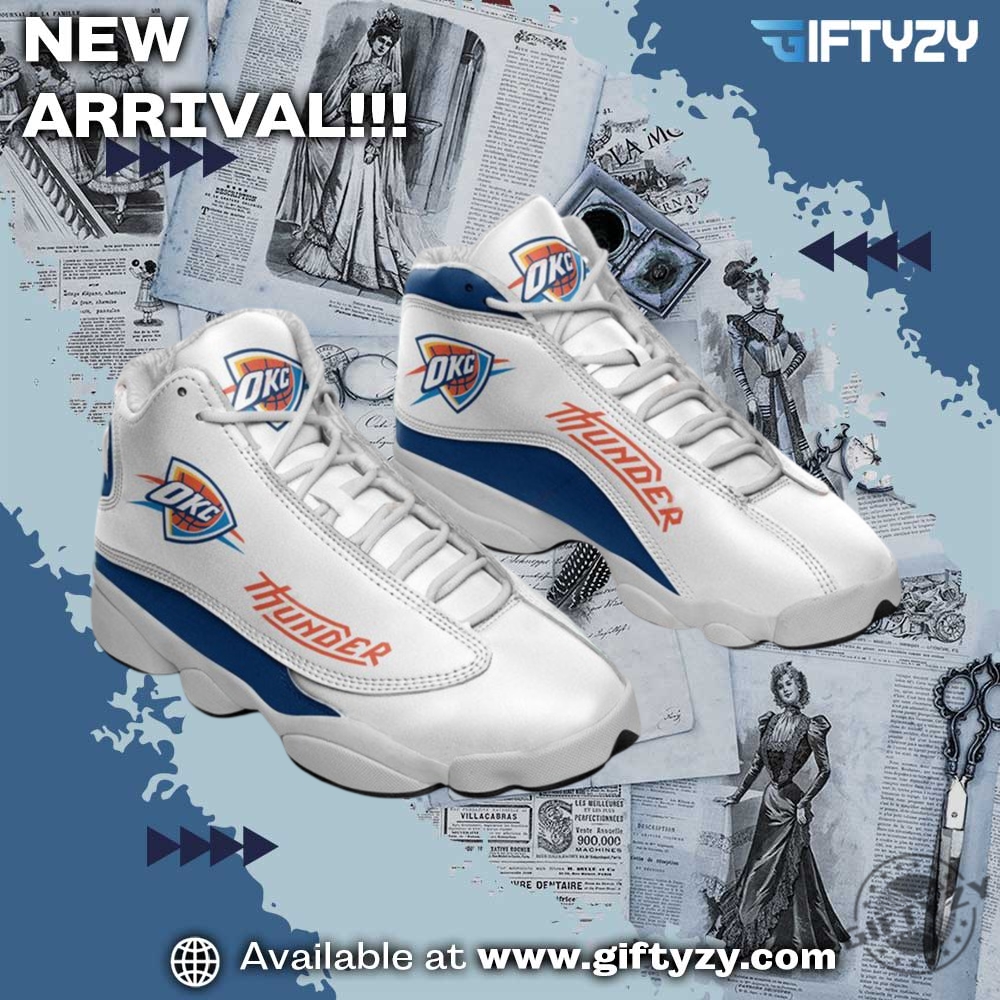 Oklahoma City Thunder Air Jd13 Jordan 13 Sneakers Shoes giftyzy 1