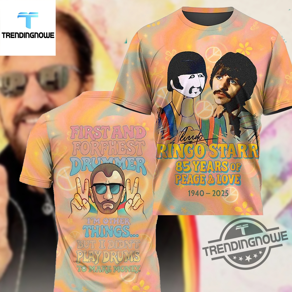 Ringo Starr 85 Years Of Peace And Love Shirt 7 Ringo Starr 85 Years Of Peace And Love Shirt