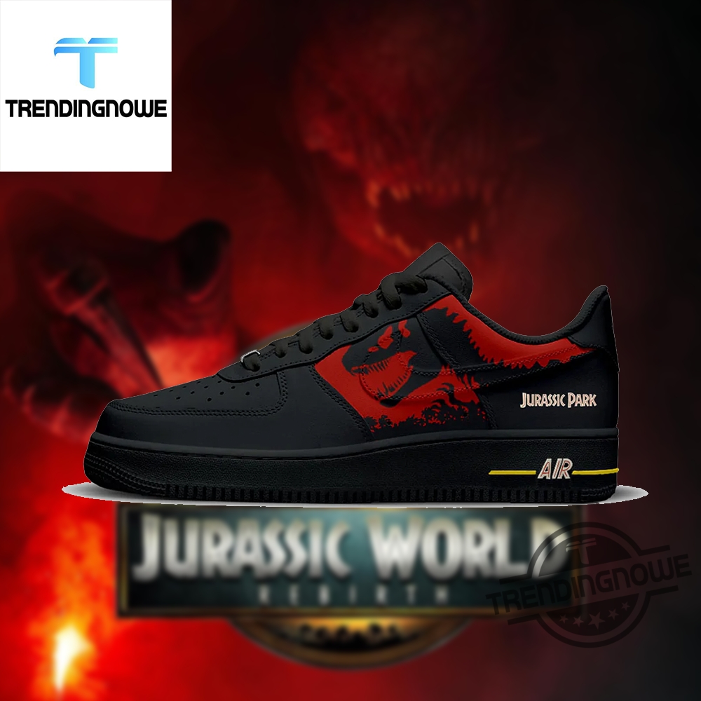 "Unique Crocs and Jerseys: Celebrate in Style with Iconic Apparel" 10 Jurassic World Rebirth 2025 T Rex Air Force 1 Sneakers