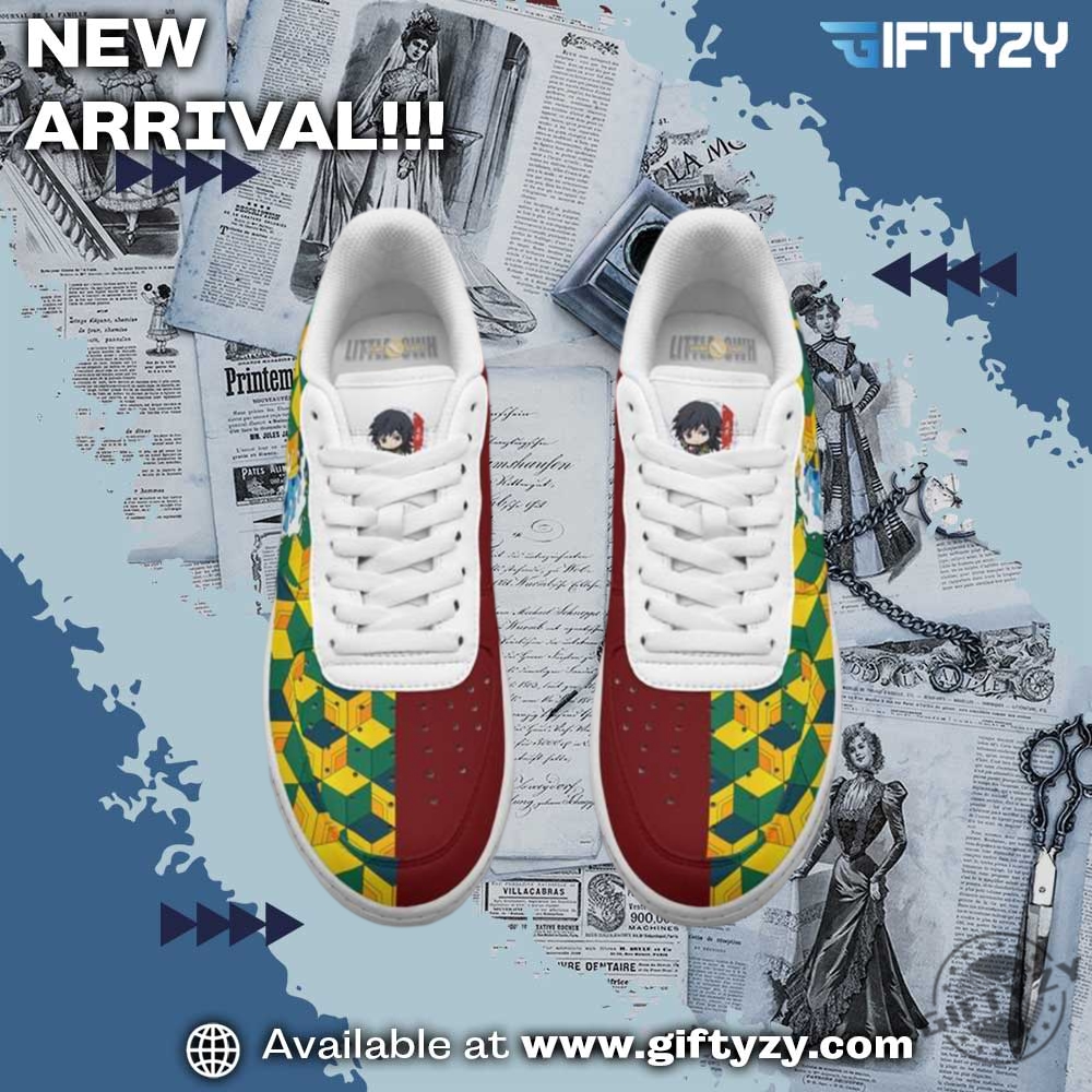 America Sneakers Shoes 22 Demon Slayer Anime Giyu Tomioka Af1 Sneaker Air Force 1 Shoes