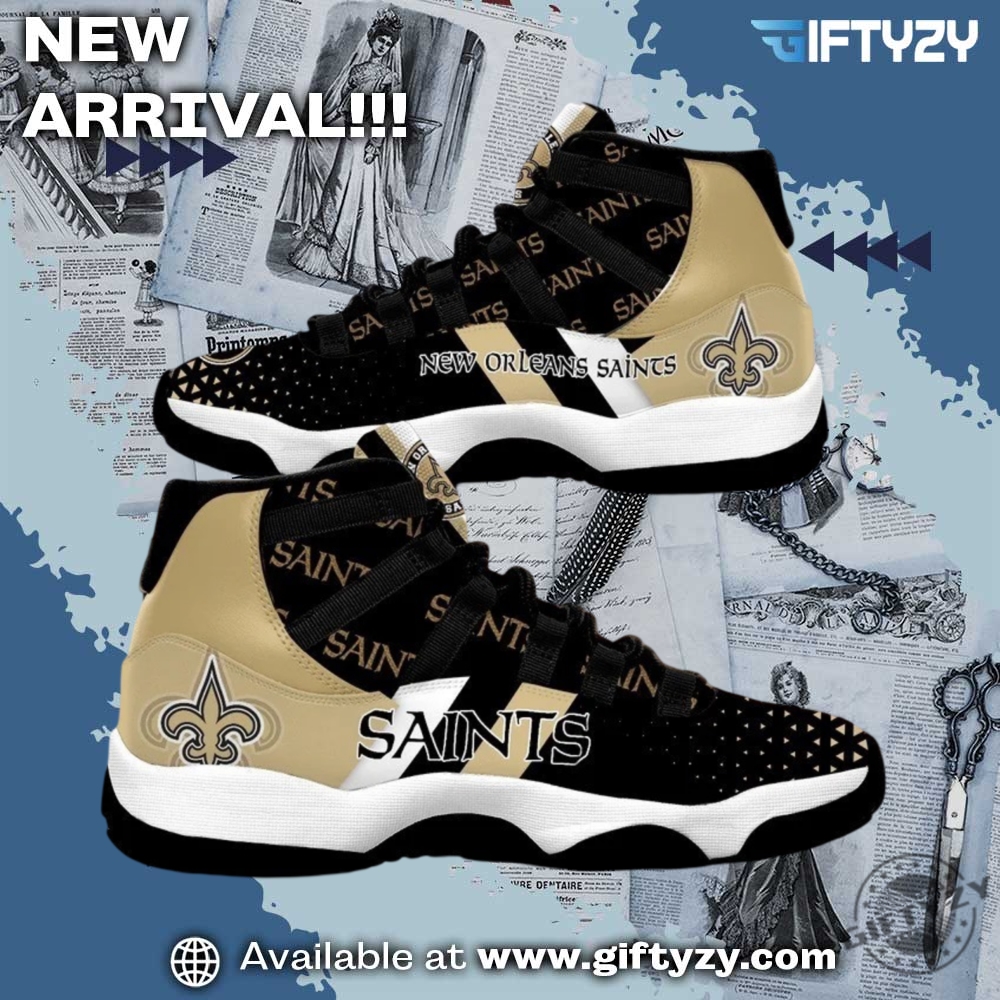 New Orleans Saints Air Jordan 11 Sneakers Shoes 3 New Orleans Saints Air Jordan 11 Sneakers Shoes