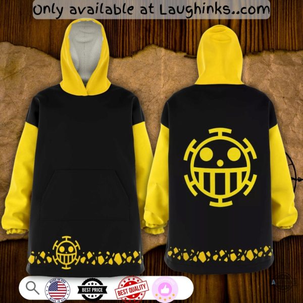 one piece trafalgar law full printed blanket hoodie
