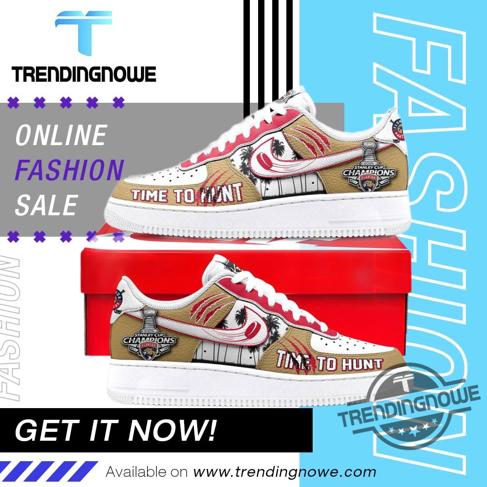 Florida Panthers 2025 Stanley Cup Champions Time To Hunt Air Force 1 Sneaker trendingnowe 3