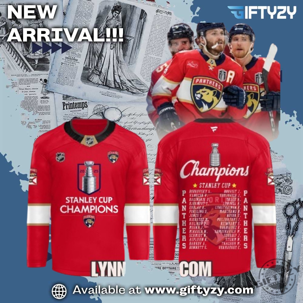 Florida Panthers Champion NHL Stanley Cup 2025 Jersey, NBA 2025 Champions Jersey 4 Florida Panthers Stanley Cup Champions 2025 Special Edition Hockey Jersey