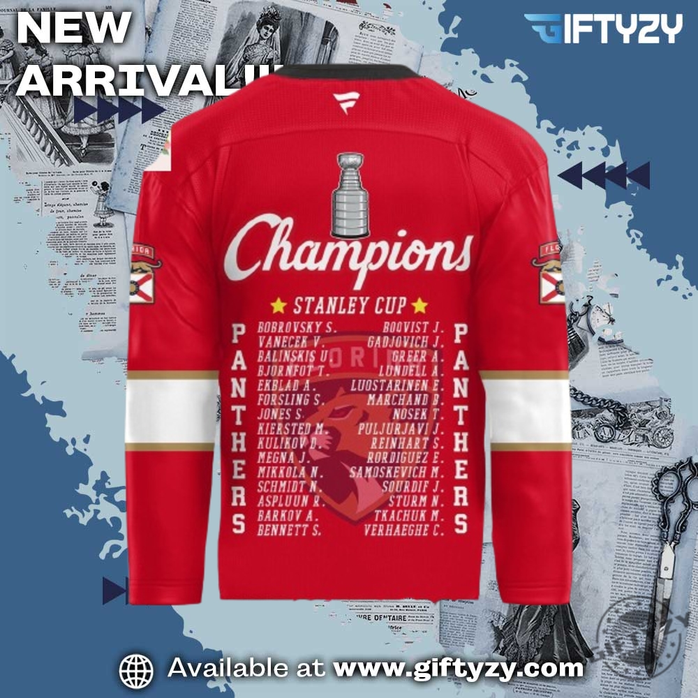 Florida Panthers Stanley Cup Champions 2025 Special Edition Hockey Jersey 5 Florida Panthers Stanley Cup Champions 2025 Special Edition Hockey Jersey