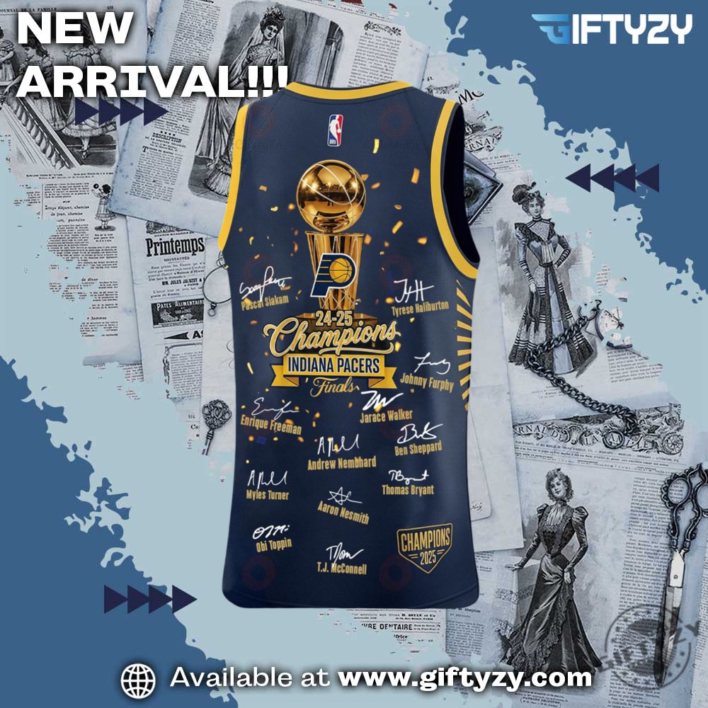 Champions Indiana Pacers Finals 2425 Special Edition Basketball Jersey 5 Champions Indiana Pacers Finals 24-25 Special Edition Basketball Jersey