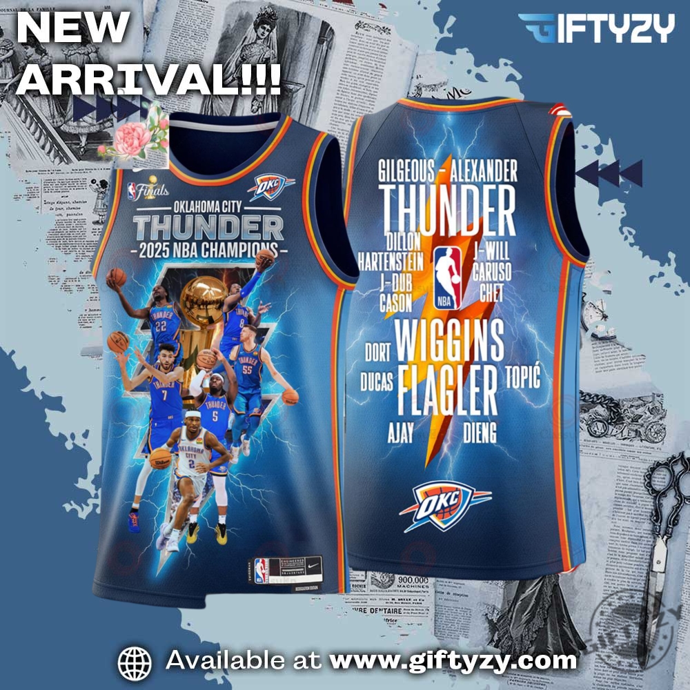 Florida Panthers Champion NHL Stanley Cup 2025 Jersey, NBA 2025 Champions Jersey 19 Oklahoma City Thunder Shai Gilgeousalexander 2025 Nba Champions Special Edition Basketball Jersey