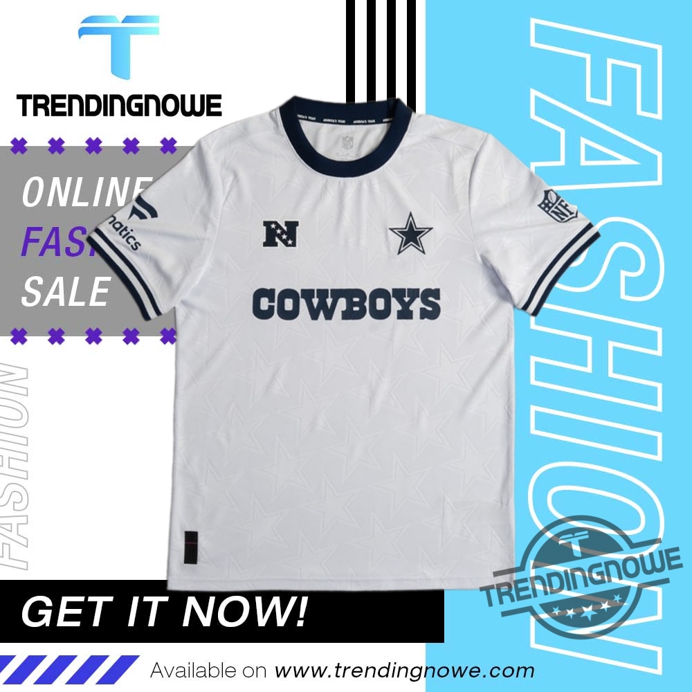 Nfl Fanatics Dallas Cowboys Football Meets Football Soccer Jersey 5 NFL Fanatics Dallas Cowboys Football Meets Football Soccer Jersey
