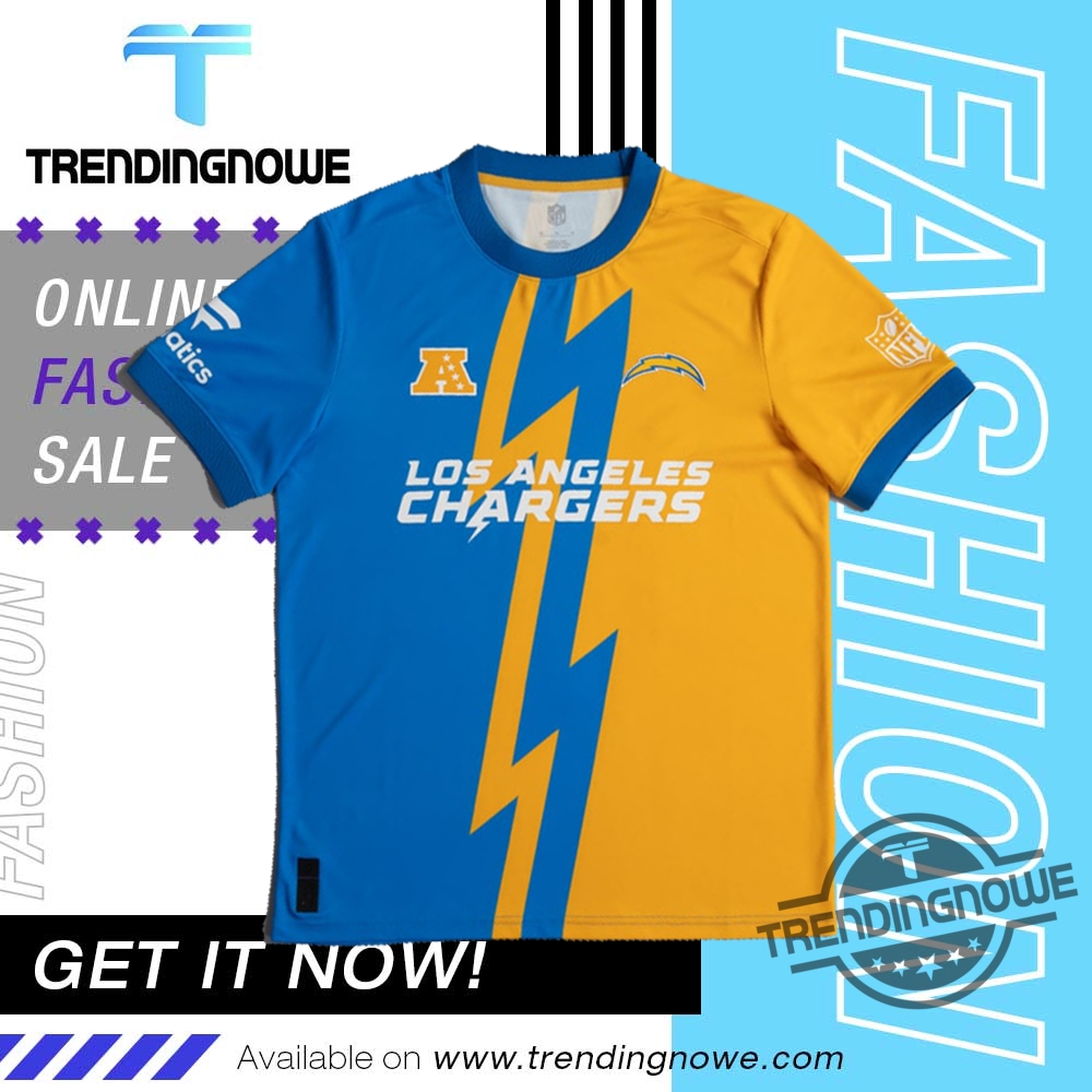 "Score Big with NFL Fanatics Football Soccer Jerseys for Fans" 3 Nfl Fanatics Los Angeles Chargers Football Meets Football Soccer Jersey