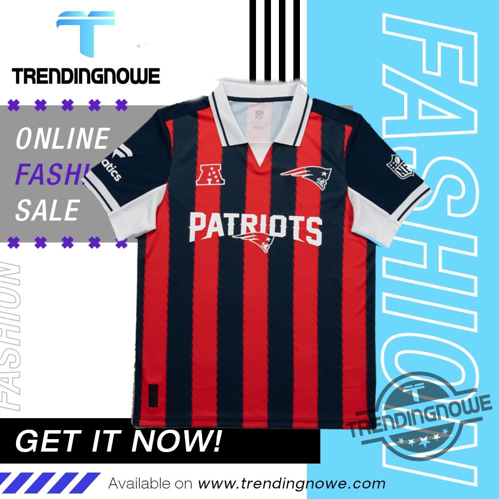 Nfl Fanatics New England Patriots Football Meets Football Soccer Jersey 5 NFL Fanatics New England Patriots Football Meets Football Soccer Jersey