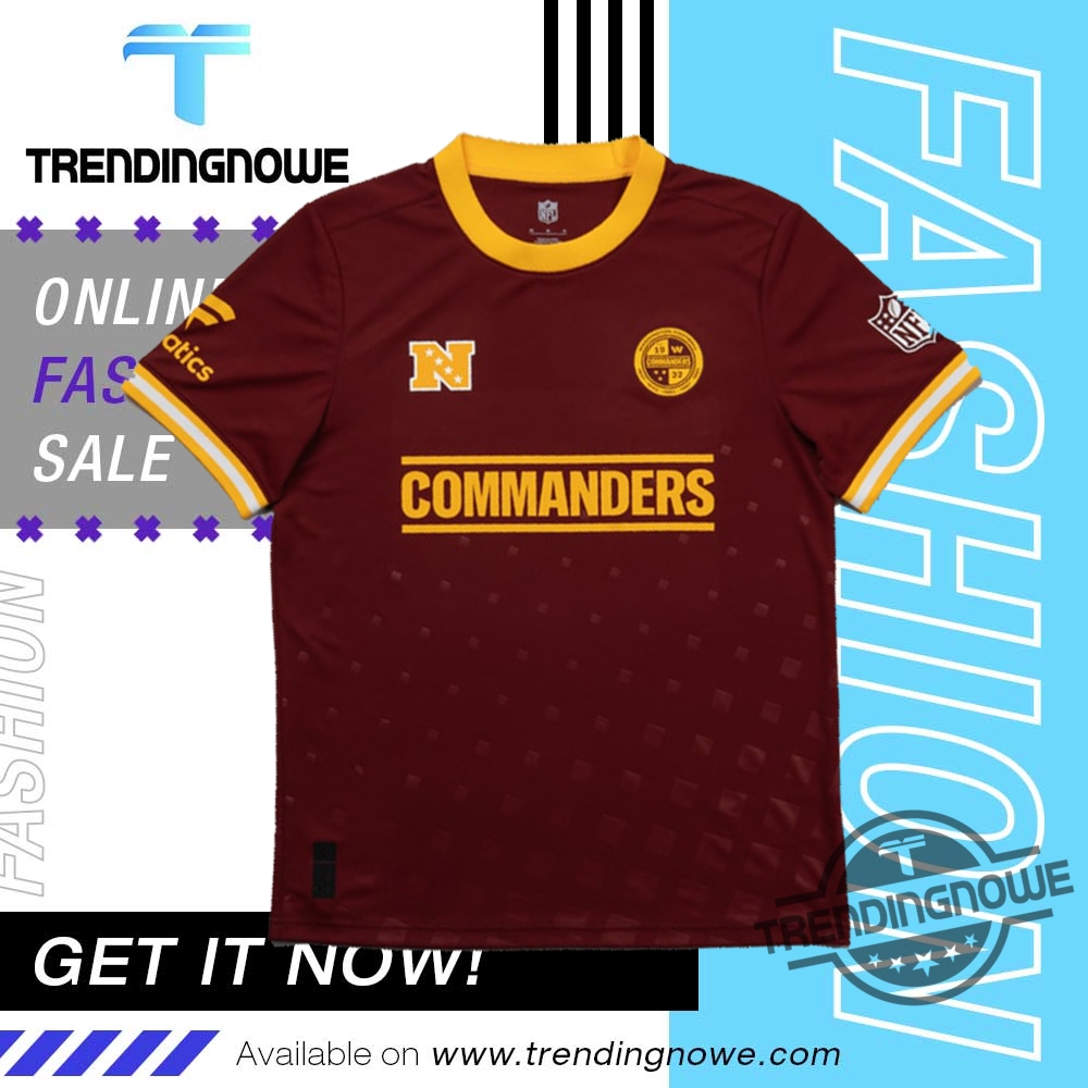 "Score Big with NFL Fanatics Football Soccer Jerseys for Fans" 17 Nfl Fanatics Washington Commanders Football Meets Football Soccer Jersey