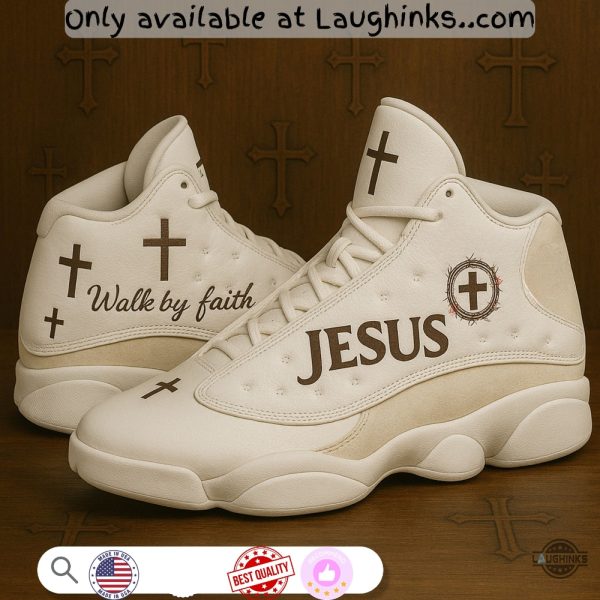 jesus walk by faith custom nike air jordan 13 shoes 3d