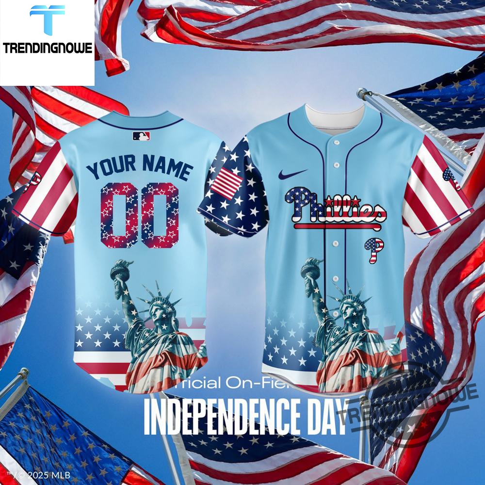"2025 Jerseys: Sun Devils, Inter Miami, Star Wars, One Piece" 10 Philadelphia Phillies Independence Day 2025 Baseball Jersey