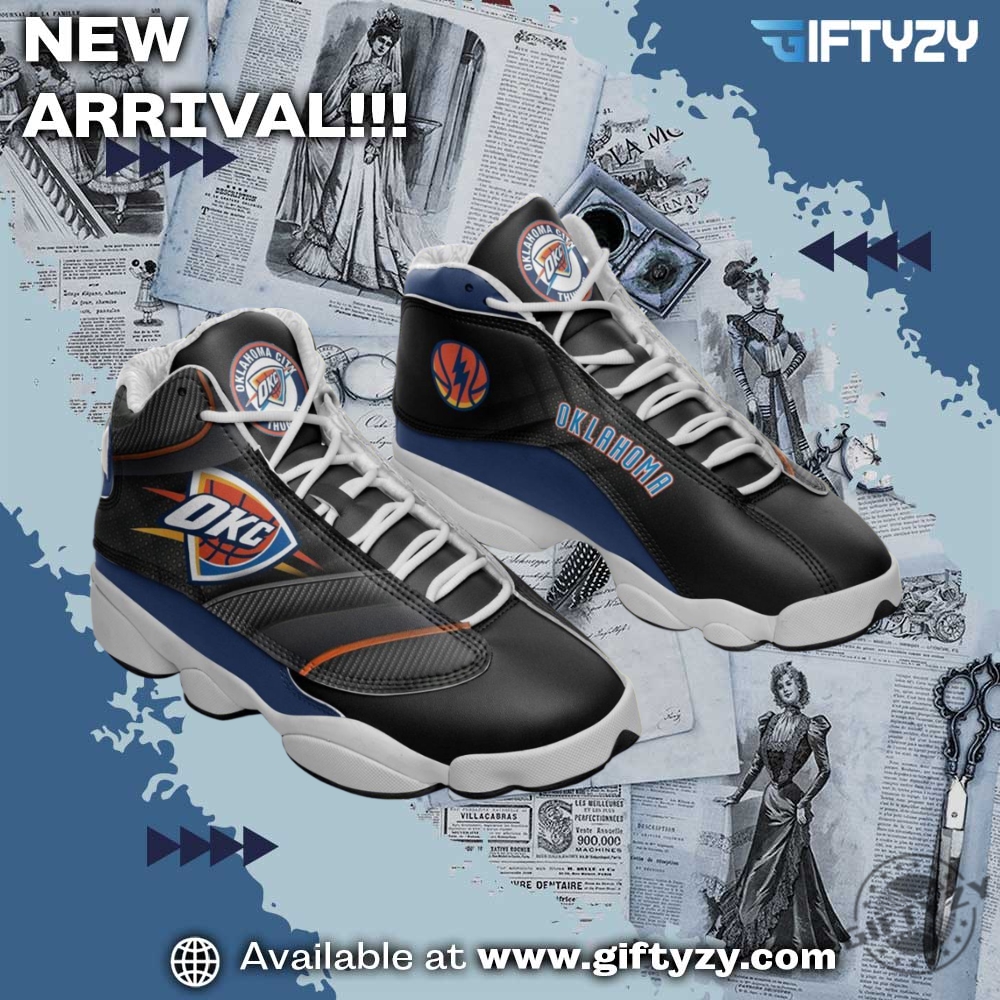 NBA Final 2025 Team Champions Shoes 5 Nba Okc Oklahoma City Thunder Air Jordan 13 Sneakers Shoes