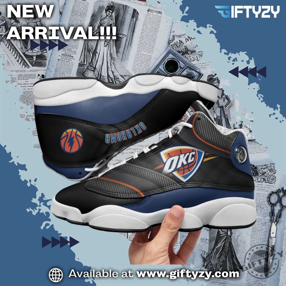Nba Okc Oklahoma City Thunder Air Jordan 13 Sneakers Shoes 3 NBA OKC Oklahoma City Thunder Air Jordan 13 Sneakers Shoes
