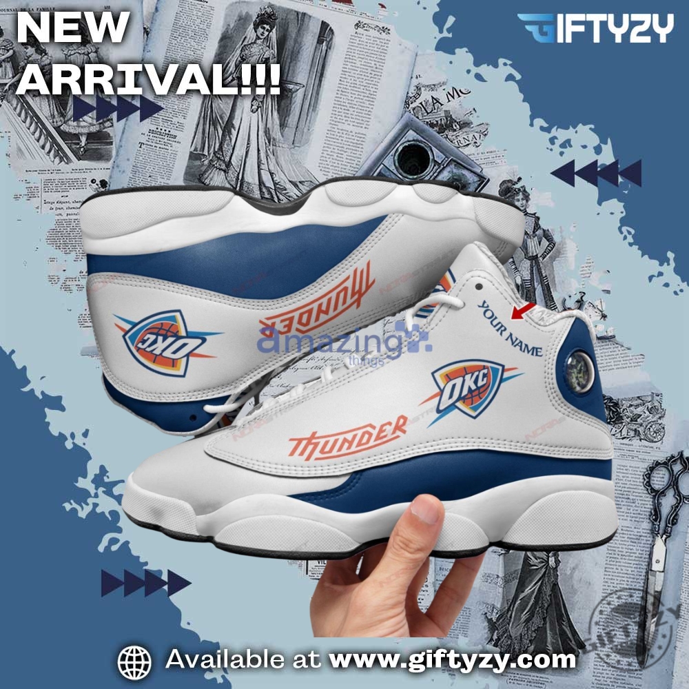 Nba Okc Oklahoma City Thunder Personalized Air Jordan 13 Running Sneaker Shoes 3 NBA OKC Oklahoma City Thunder Personalized Air Jordan 13 Running Sneaker Shoes