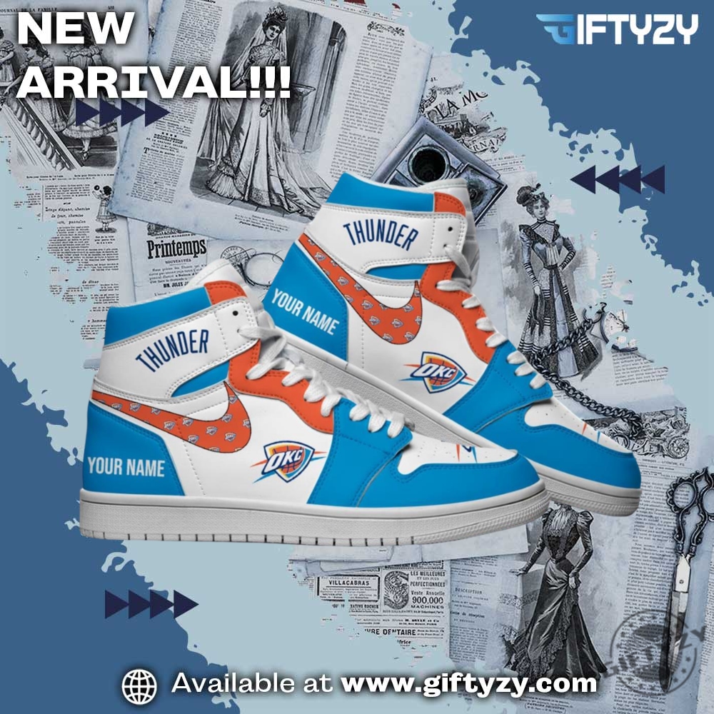 NBA Final 2025 Team Champions Shoes 13 Nba Okc Oklahoma City Thunder Personalized Name Air Jordan Hightop Best Gift For Fans