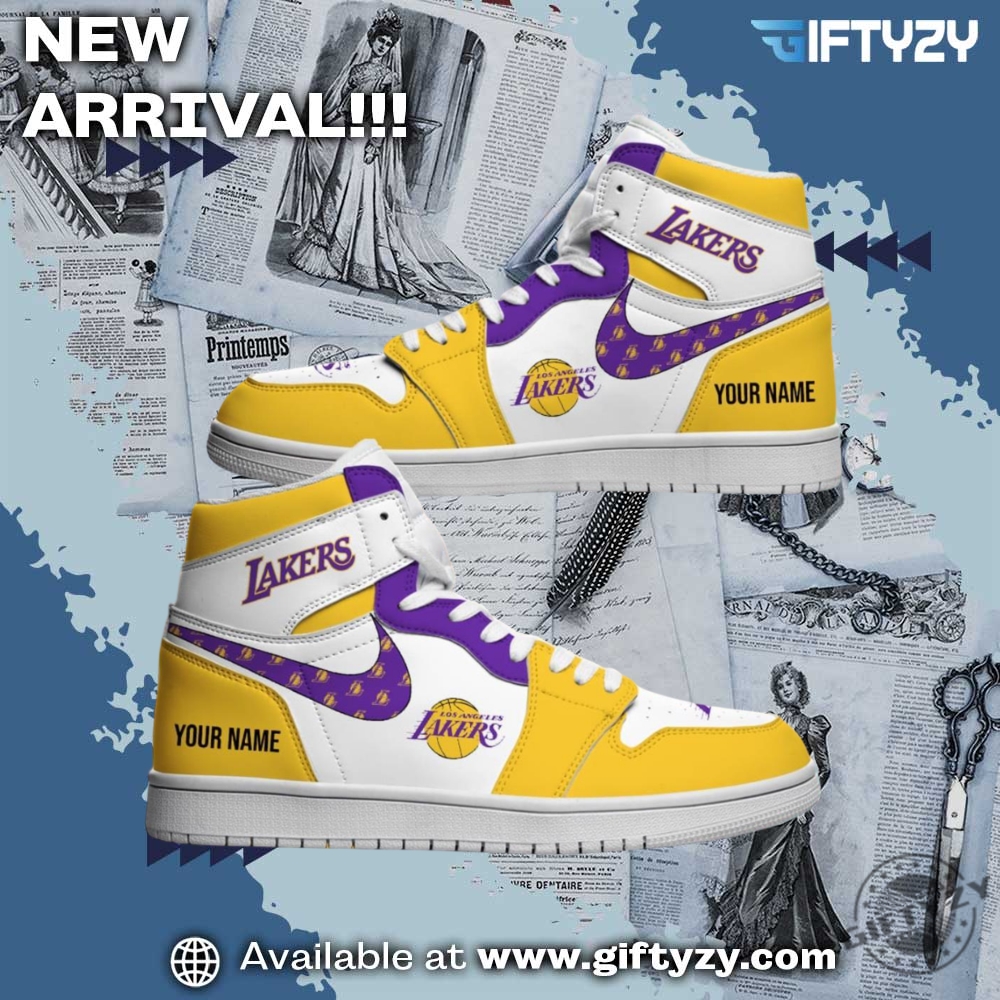 Nba Los Angeles Lakers Personalized Name Air Jordan Hightop Shoes Best Gift For Fans 3 NBA Los Angeles Lakers Personalized Name Air Jordan HighTop Shoes Best Gift For Fans