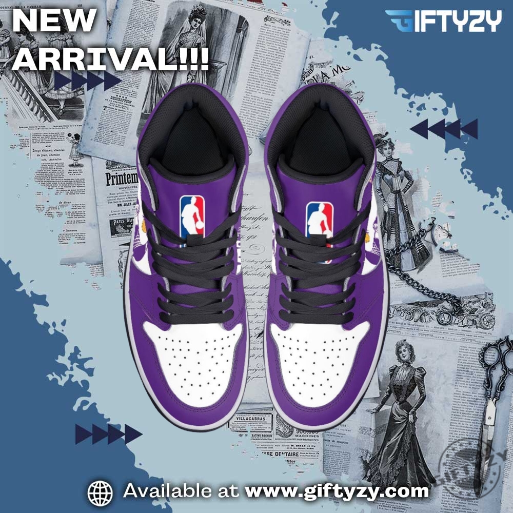NBA Final 2025 Team Champions Shoes 22 Los Angeles Lakers Nba Custom Name Air Jordan 1 Shoes Sport Hightop Sneakers