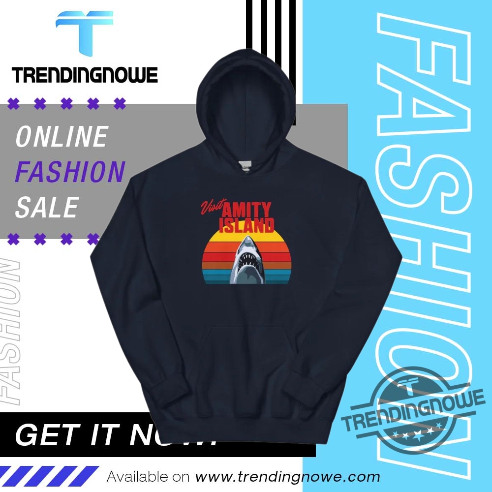 "Celebrate Jaws 50th Anniversary with Iconic Amity Island Apparel Collection" 4 Official Jaws 50Th Anniversary Visit Amity Island Hoodie