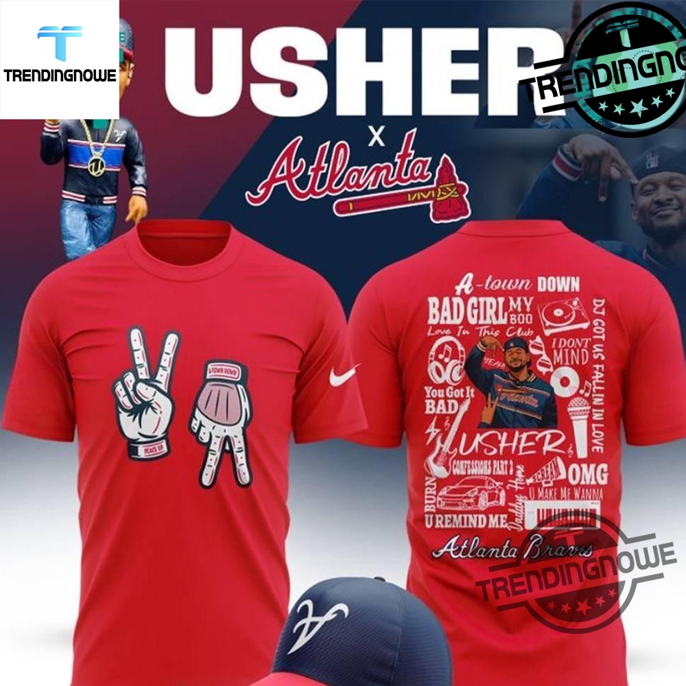 Atlanta Braves Usher Upside Down Logo Shirt 7 Atlanta Braves Usher Upside Down Logo Shirt