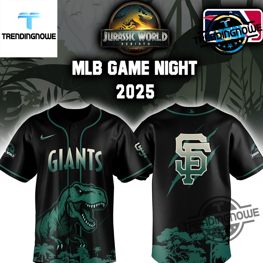 "Top 5 Jurassic World Rebirth 2025 Baseball Jerseys: MLB Edition" 2 San Francisco Giants Jurassic World Rebirth 2025 Baseball Jersey