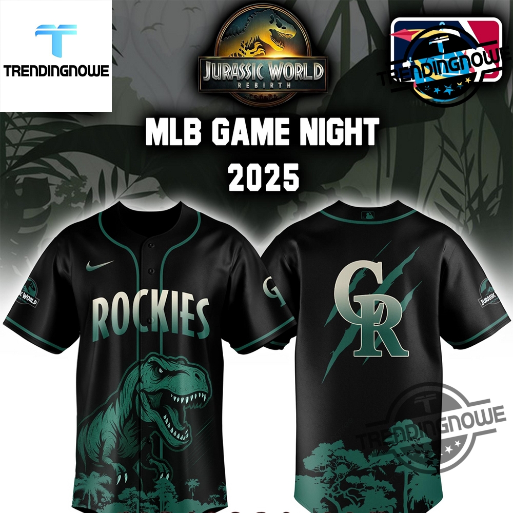 "Top 5 Jurassic World Rebirth 2025 Baseball Jerseys: MLB Edition" 5 Colorado Rockies Jurassic World Rebirth 2025 Baseball Jersey