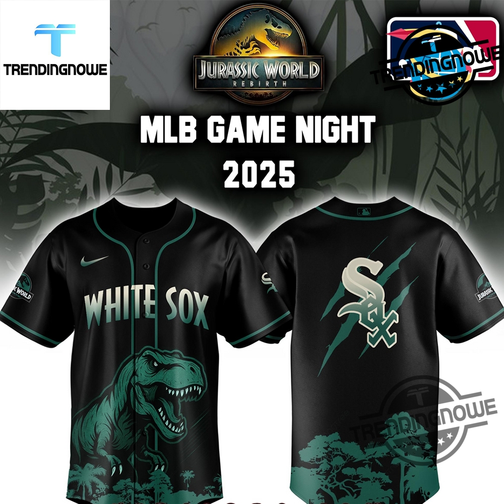 "Top 5 Jurassic World Rebirth 2025 Baseball Jerseys: MLB Edition" 12 Chicago White Sox Jurassic World Rebirth 2025 Baseball Jersey