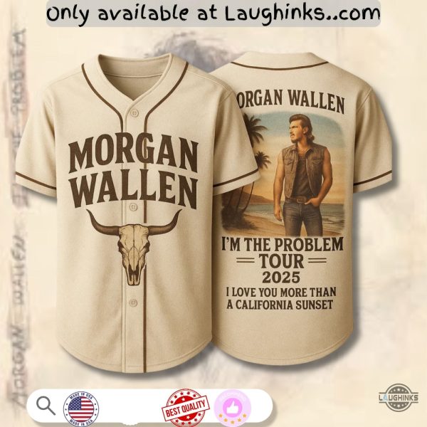 morgan wallen im the problem tour 2025 baseball jersey shirt