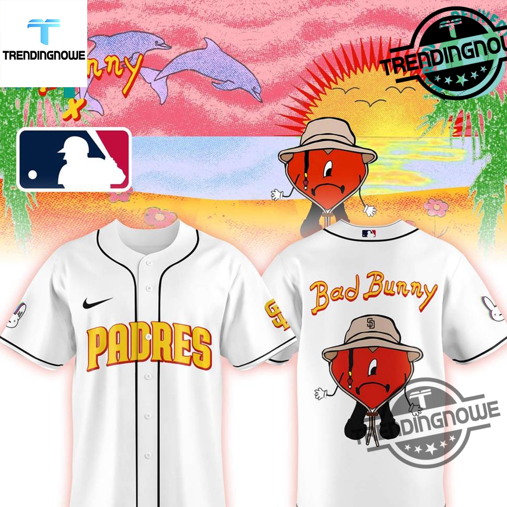 "Shop 2025 Bad Bunny Collab Jerseys: Brewers, Twins, Mets, Yankees, Phillies" 8 San Diego Padres Bad Bunny Collab 2025 Baseball Jersey