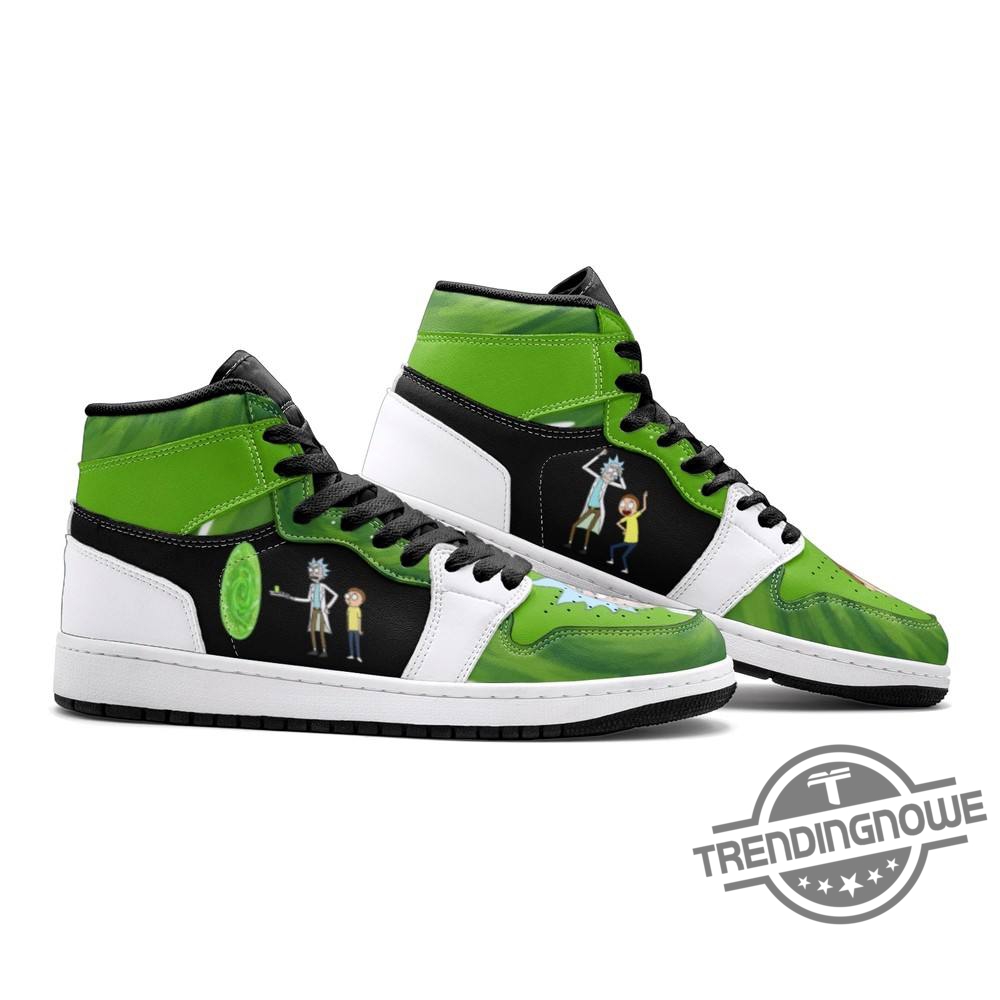 Travel Time Rick And Morty Air Jordan 1 Sneakers trendingnowe 4