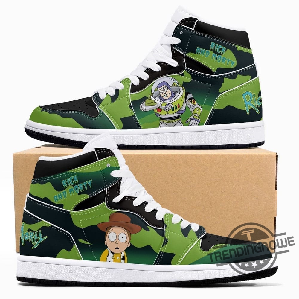 Rick And Morty Crossover Toy Story Air Jordan 1 Sneakers trendingnowe 3