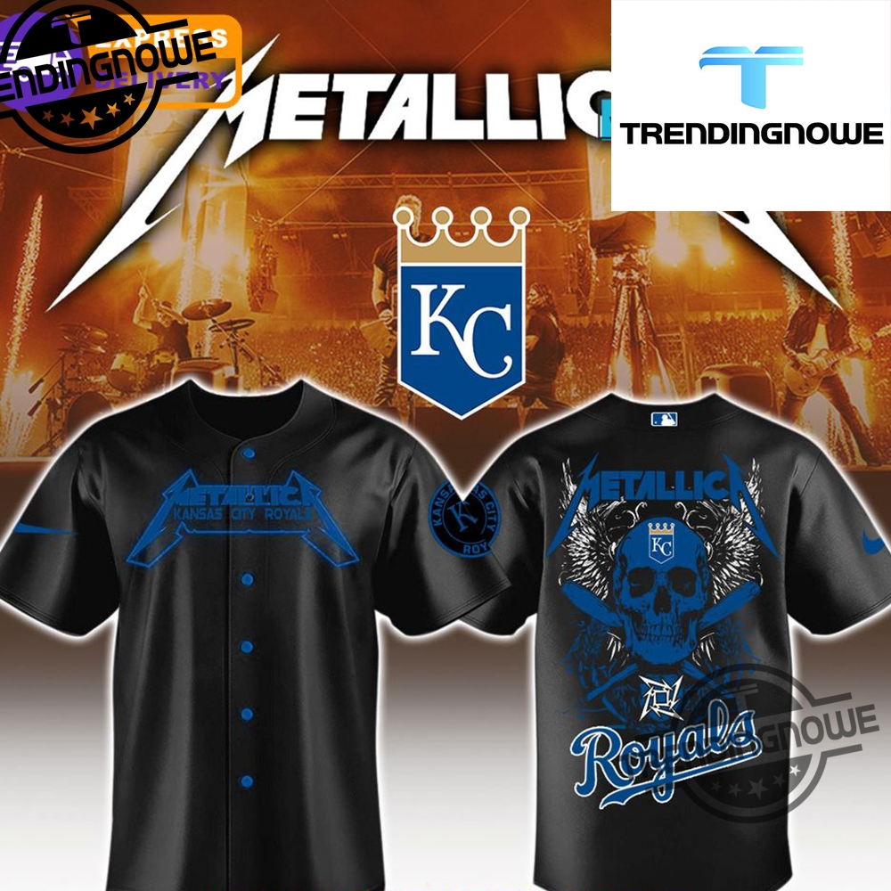 "2025 MLB Metallica Jerseys: Angels, Marlins, Brewers, Twins, Royals" 6 Kansas City Royals Mlb Metallica 2025 Jersey