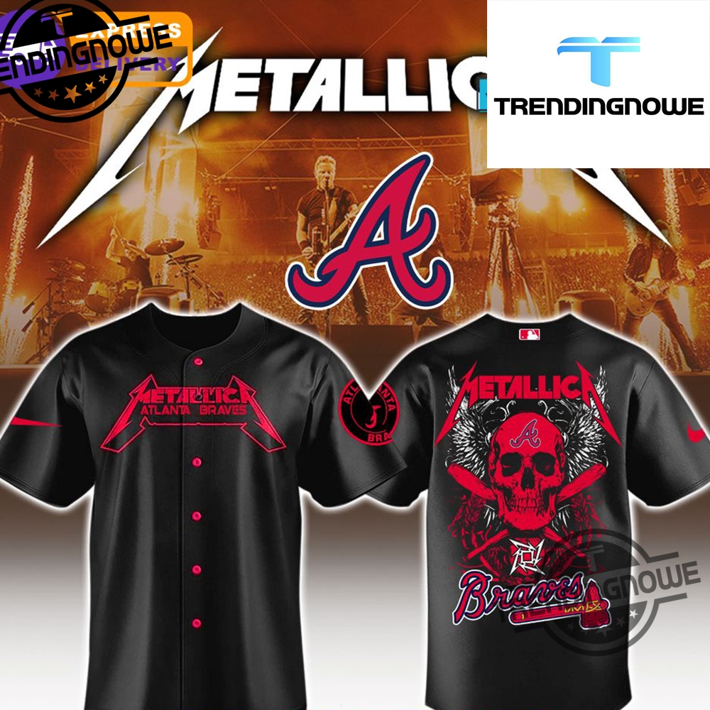 "2025 MLB Metallica Jerseys: Angels, Marlins, Brewers, Twins, Royals" 10 Atlanta Braves Mlb Metallica 2025 Jersey