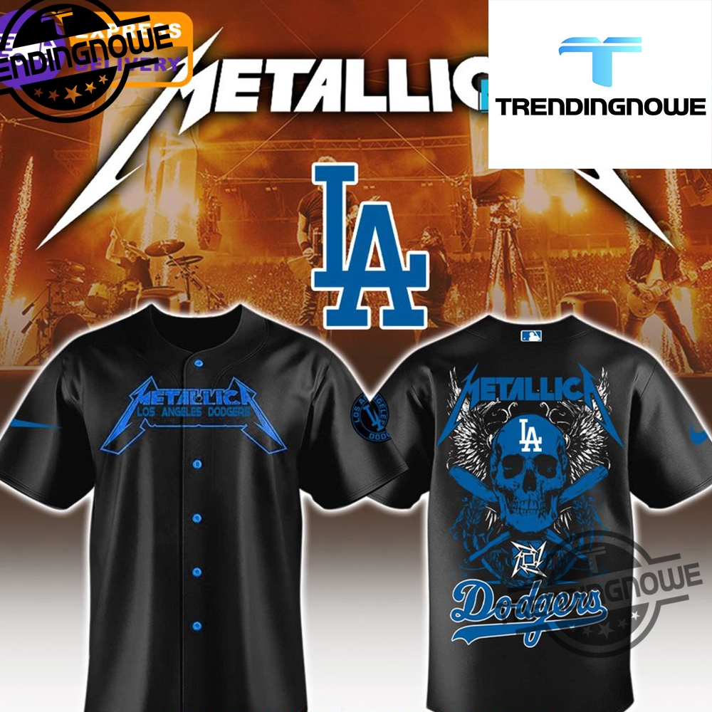 "2025 MLB Metallica Jerseys: Angels, Marlins, Brewers, Twins, Royals" 16 Los Angeles Dodgers Mlb Metallica 2025 Jersey