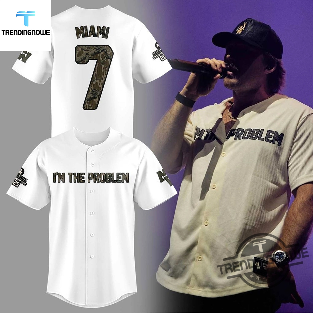 "2025 MLB Metallica Jerseys: Angels, Marlins, Brewers, Twins, Royals" 19 Morgan Wallen Live In Miami Im The Problem Jersey