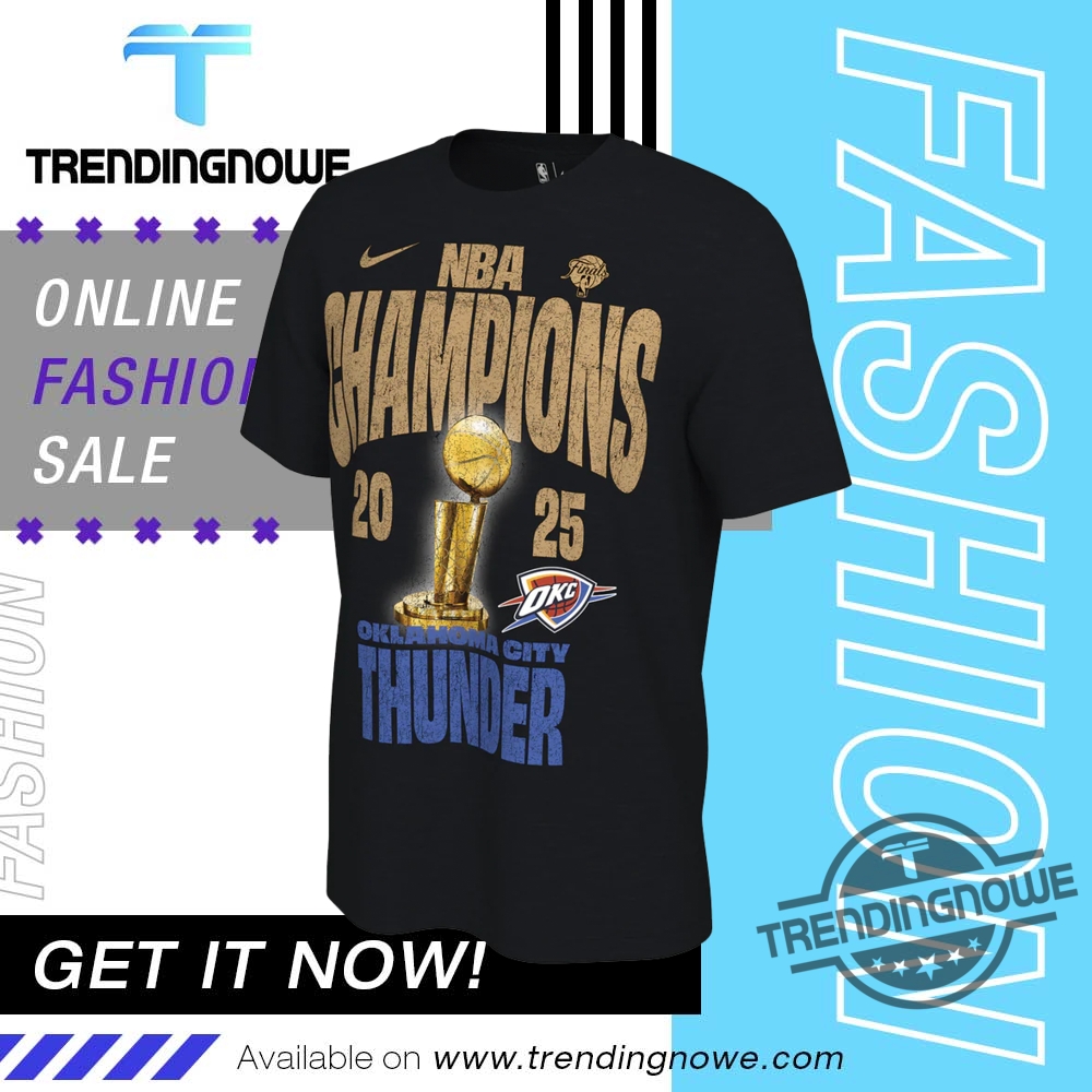 "Top 5 Must-Have Oklahoma City Thunder 2025 Champions Apparel" 4 Okc Thunder 2025 Nba Champions Nike Locker Room Shirt