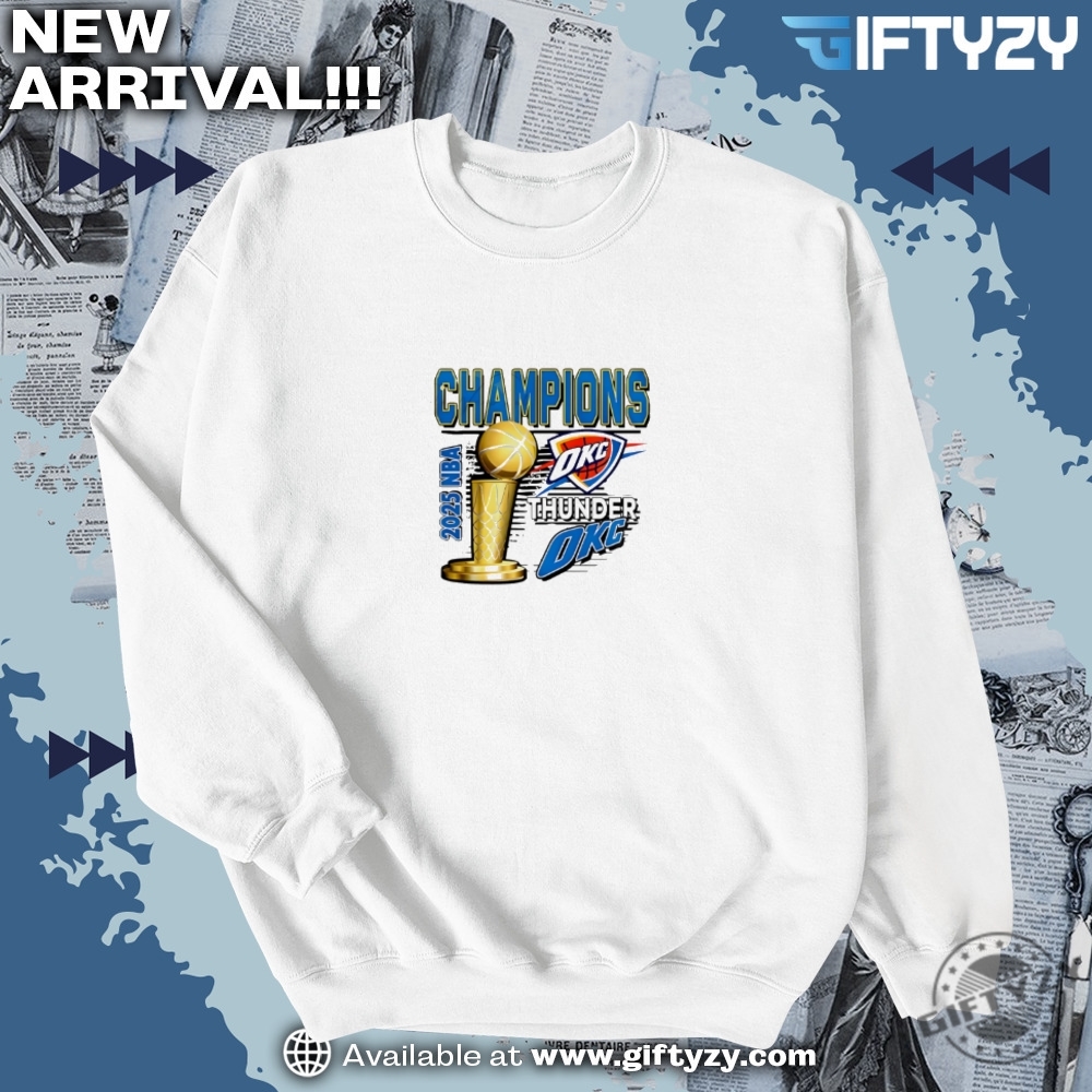 Nba Okc Thunder 2025 Champions Celebration Shirt 6 NBA OKC Thunder 2025 Champions Celebration shirt